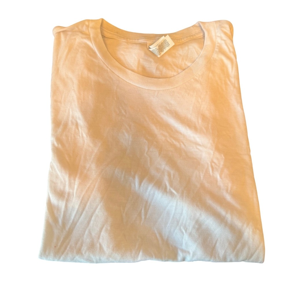 Bella Canvas White Crew Neck T Shirt Short Sleeve Basic Tee Shirt Unisex S‎